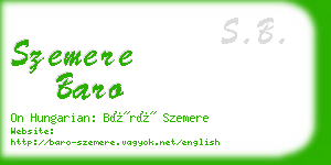 szemere baro business card